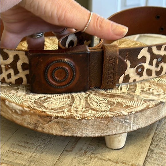 replay Other - REPLAY MENS HANDMADE ITALIAN LEATHER BELT SIZE 36